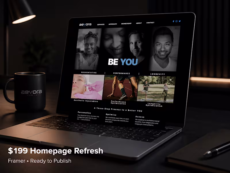 Cover image for $199 Framer Homepage Refresh | Designed & Ready to Publish