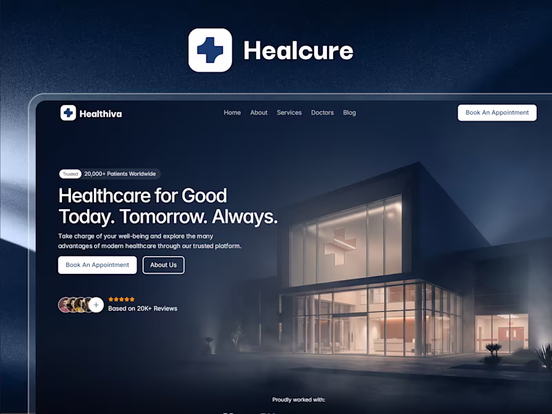 Cover image for Healcure Healthcare Website Design