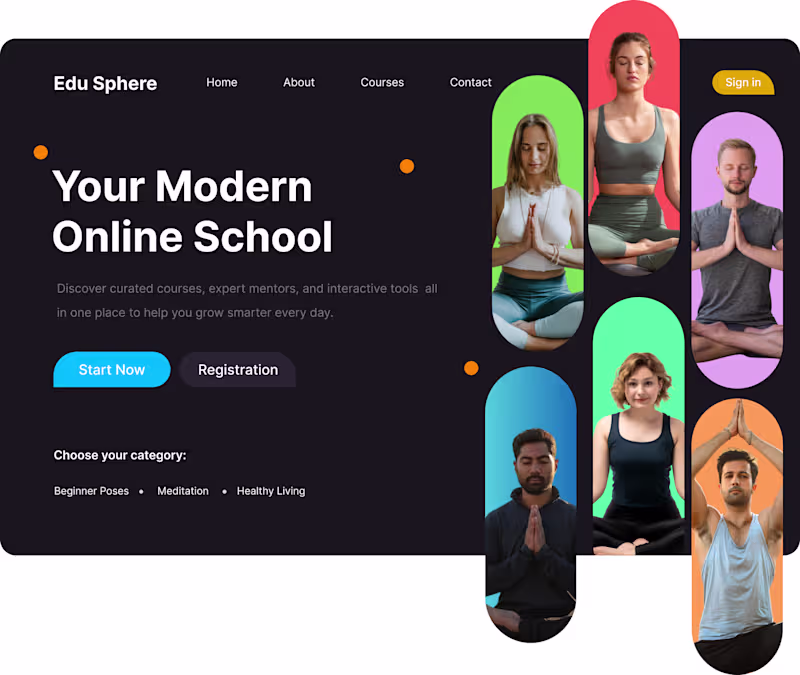 Cover image for Yoga & Wellness Educational Website Calm Clean & Mindful UI D