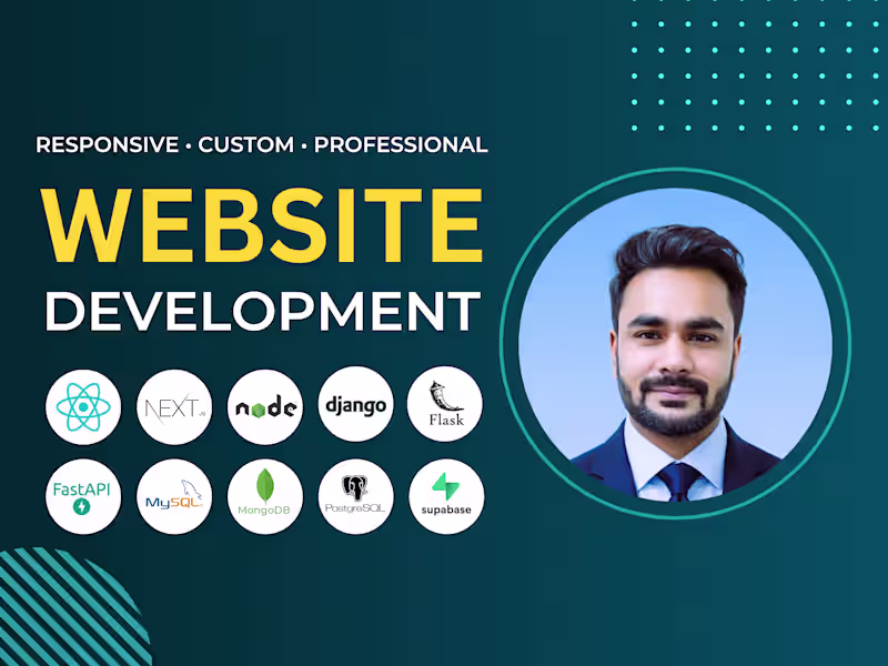 Cover image for Web Apps & SaaS | MERN, Python, Supabase | Top Rated on Fiverr