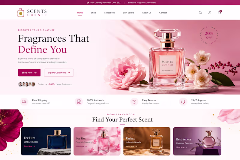 Cover image for Scents Croner , website for