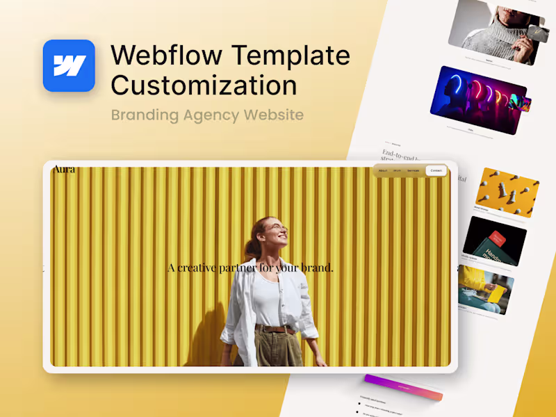 Cover image for Webflow Landing Page Customization for Branding Agency