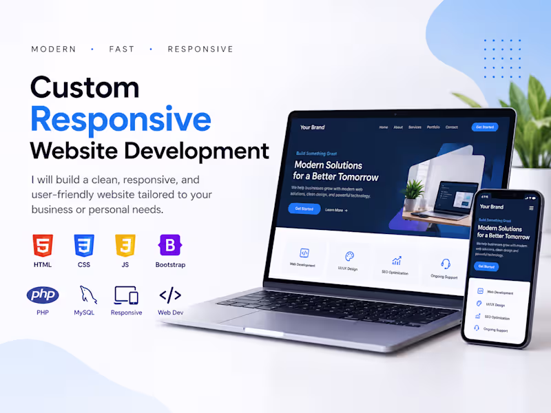 Cover image for Custom Responsive Website Development