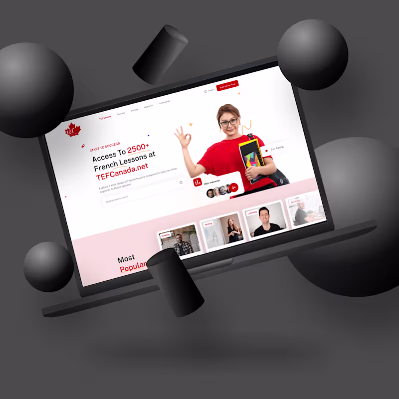 Cover image for Modern Online Learning Platform Landing Page