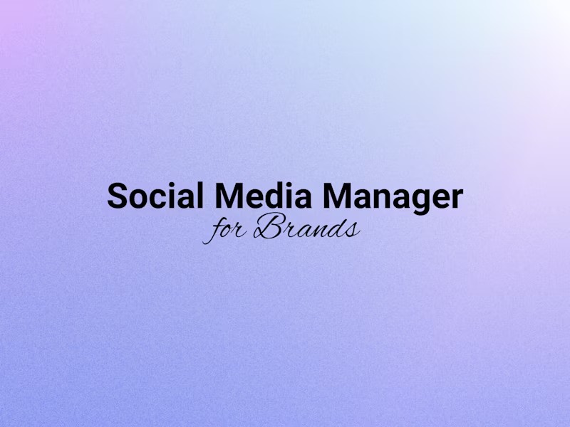 Cover image for Social Media Manager