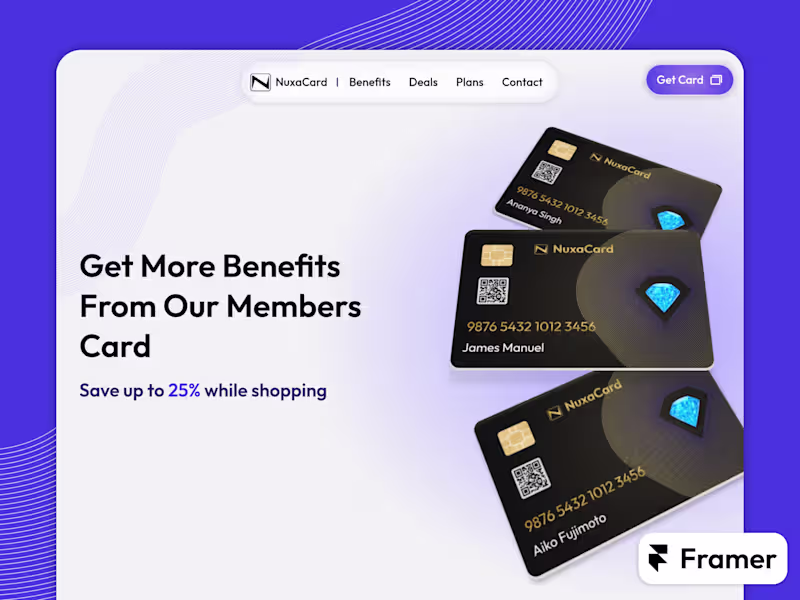 Cover image for NuxaCard - For Framer