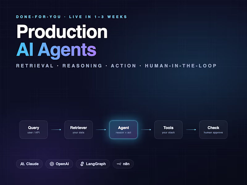 Cover image for AI Agent That Survives Real Users — RAG + Tool-Use, 2 Weeks