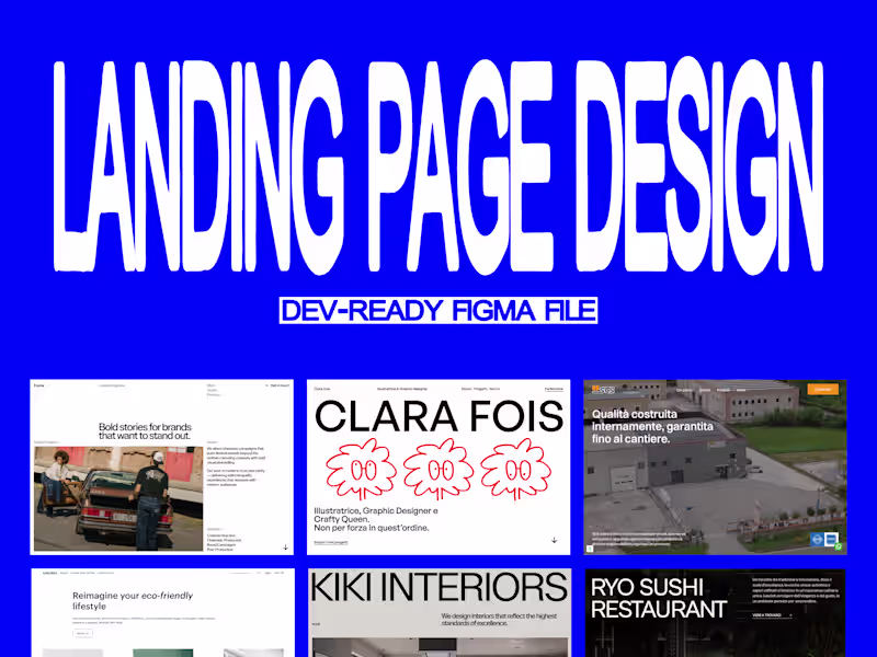 Cover image for Landing Page Design - Figma