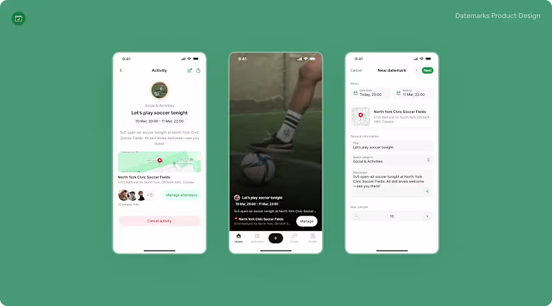 Cover image for Mobile App redesign for Datemarks