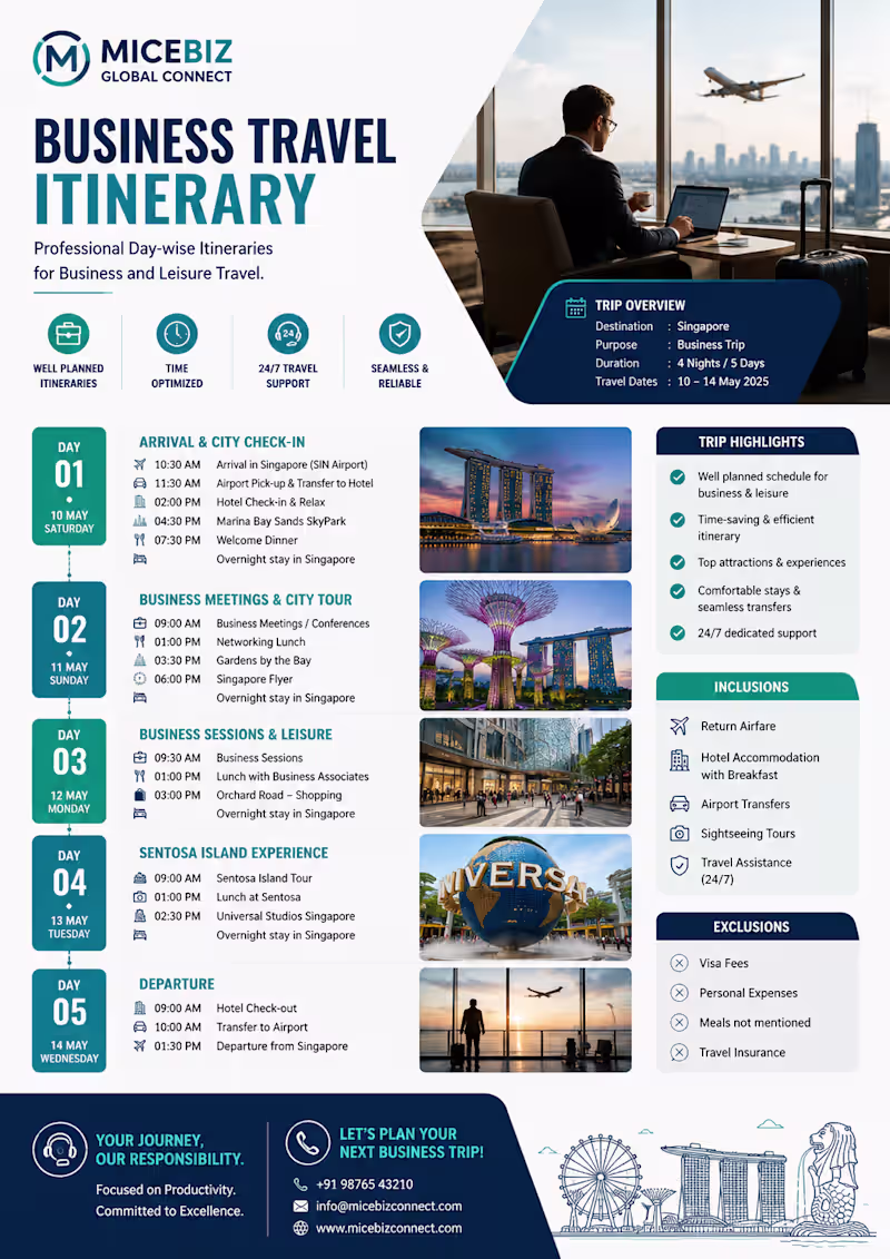 Cover image for Custom Business & Holiday Travel Itineraries