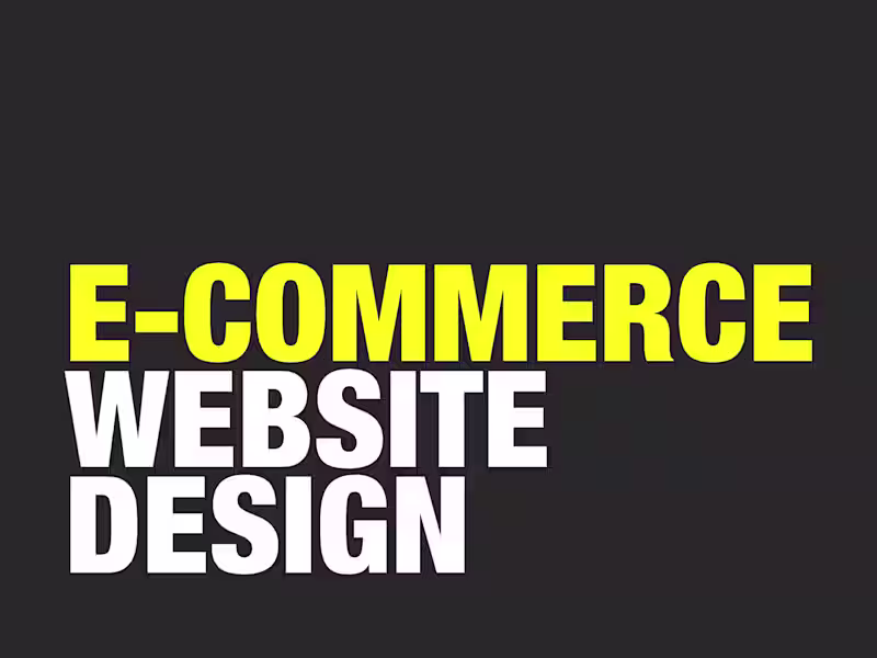 Cover image for I design e-commerce that converts your visitors into buyers.