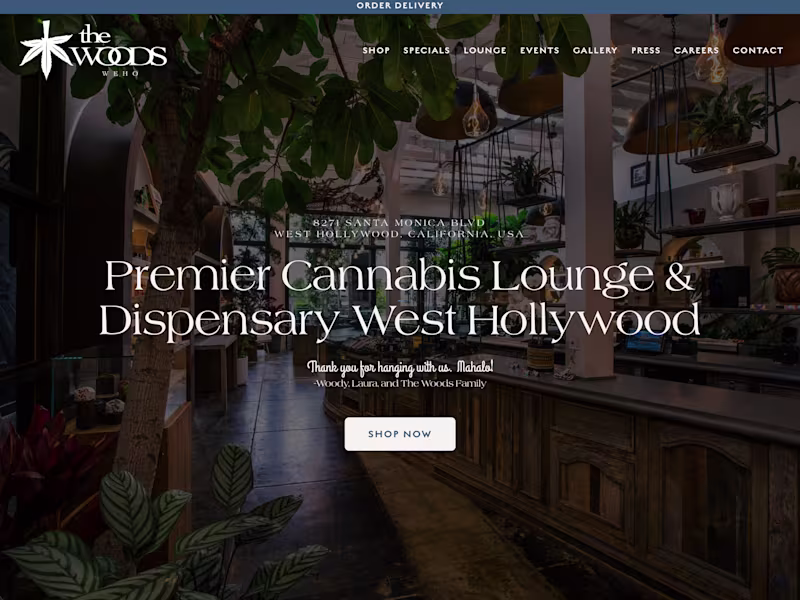 Cover image for theWOODS WeHo Website Design