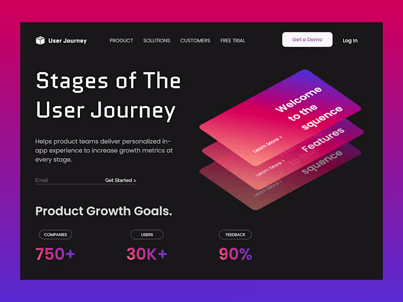 Cover image for Premium Dark Theme Hero Design.