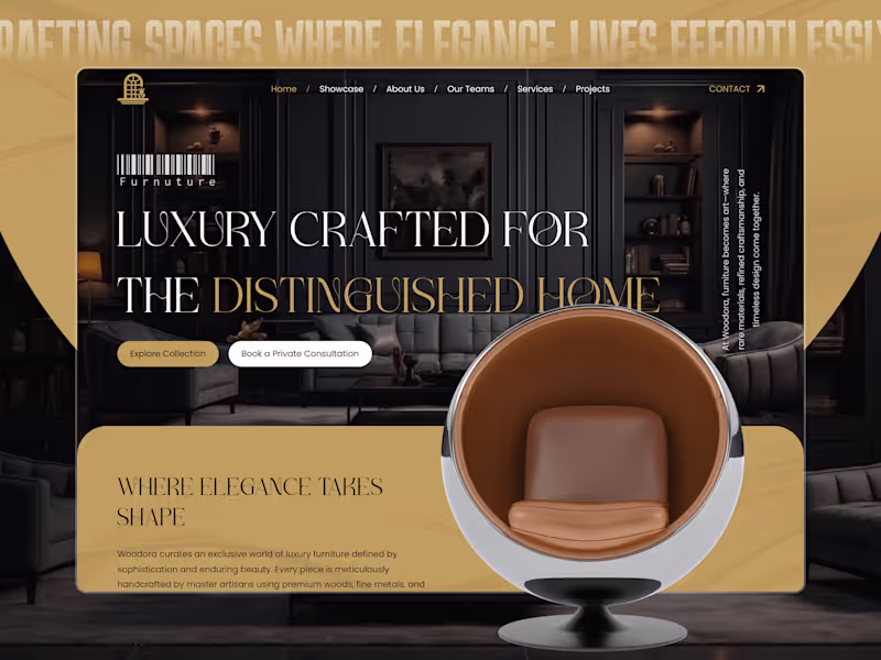 Cover image for 🛋✨ Designed for Better Living – Furniture Website UI/UX Des...