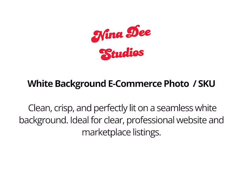 Cover image for White Background E-Commerce Photo  / SKU