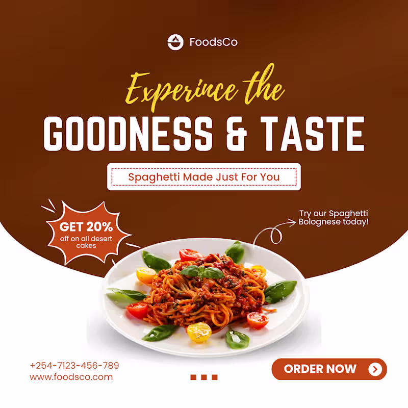 Cover image for Social Media Designs for Foodco Signature Dish