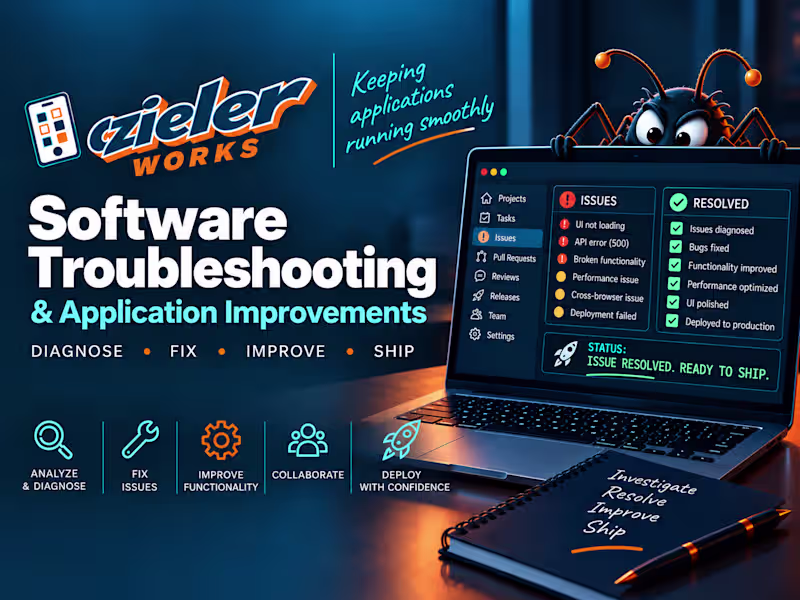 Cover image for Software Troubleshooting & Application Improvements.