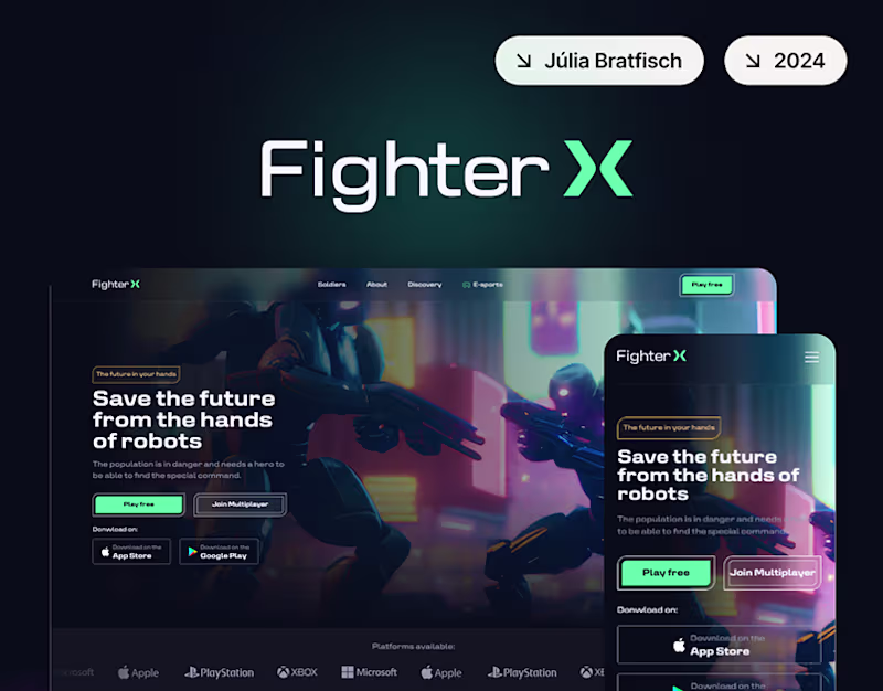 Cover image for Fighter X | Web design