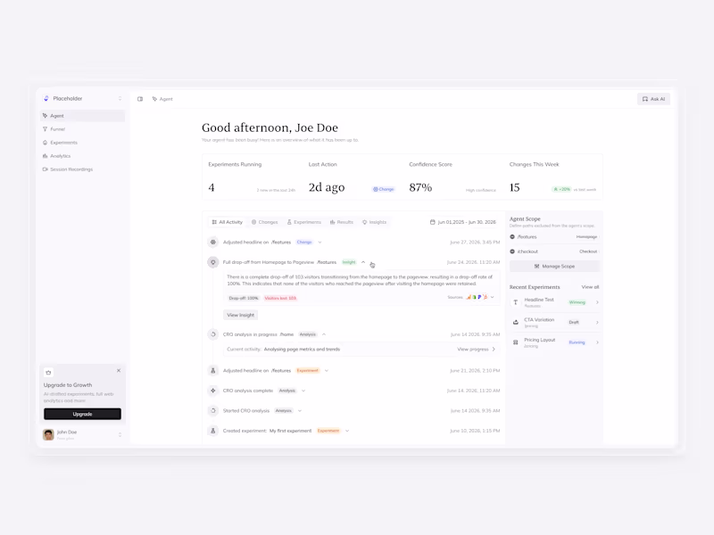 Cover image for B2B SaaS | AI CRO Platform