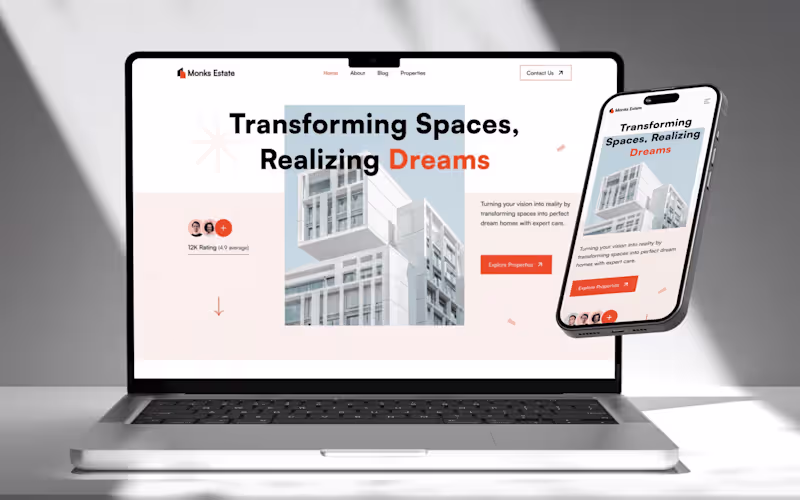 Cover image for MonksEstate: Real Estate Platform Design and Development