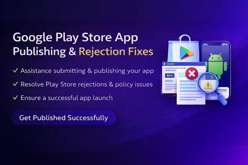 Cover image for Google Play Store App Publishing & Rejection Fixes
