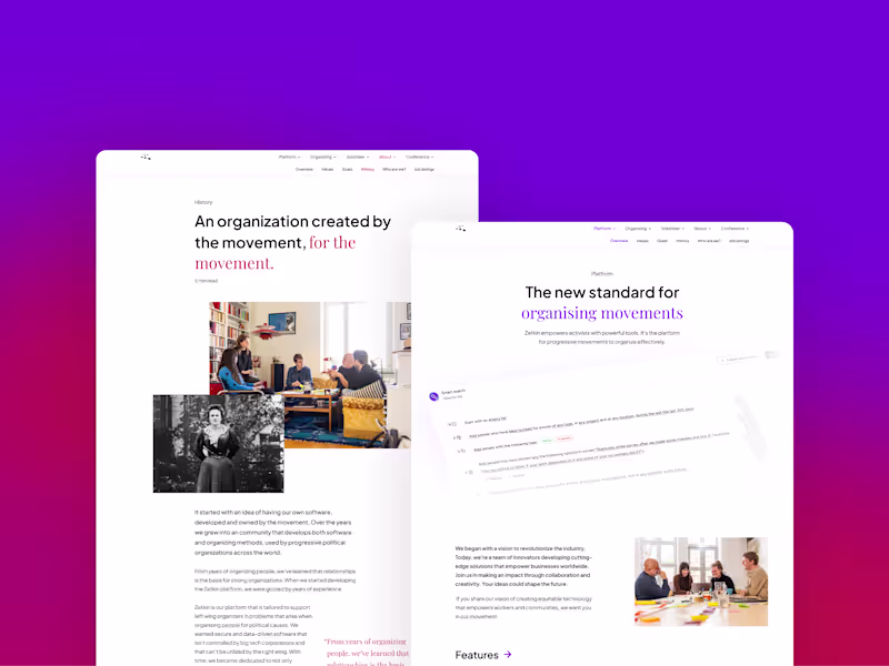 Cover image for Zetkin Foundation marketing website