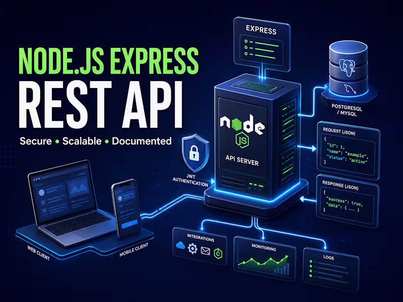 Cover image for I will build a secure Node.js and Express REST API