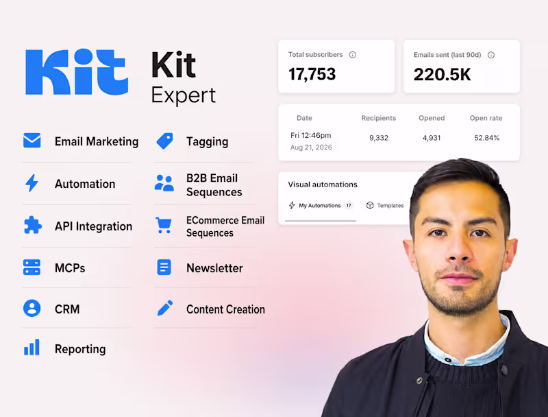 Cover image for Kit Expert — Email Marketing, Automation & CRM Systems for B...