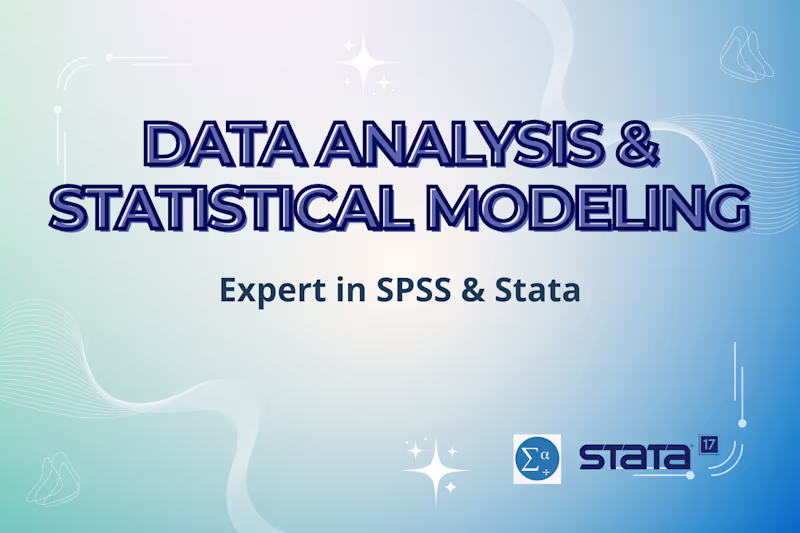 Cover image for Data Analysis & Statistical Modeling
