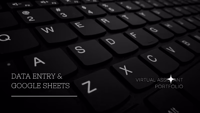 Cover image for Data Entry & Google Sheets