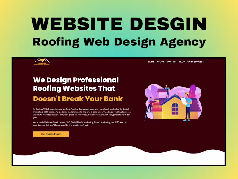 Cover image for Website Design for Roofing Web Design Agency