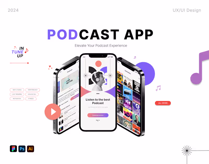 Cover image for UI UX Podcast Mobile Application Design