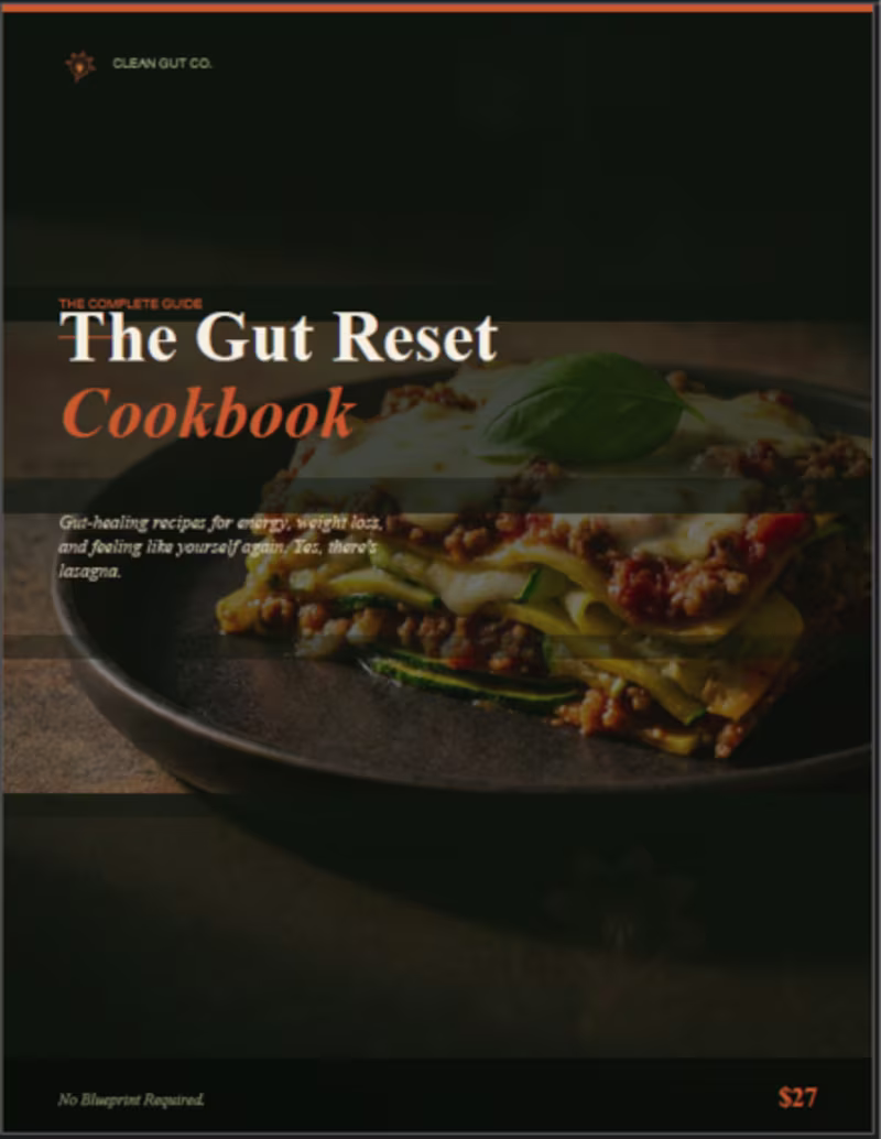Cover image for Gut Reset Cookbook
Designed and wrote