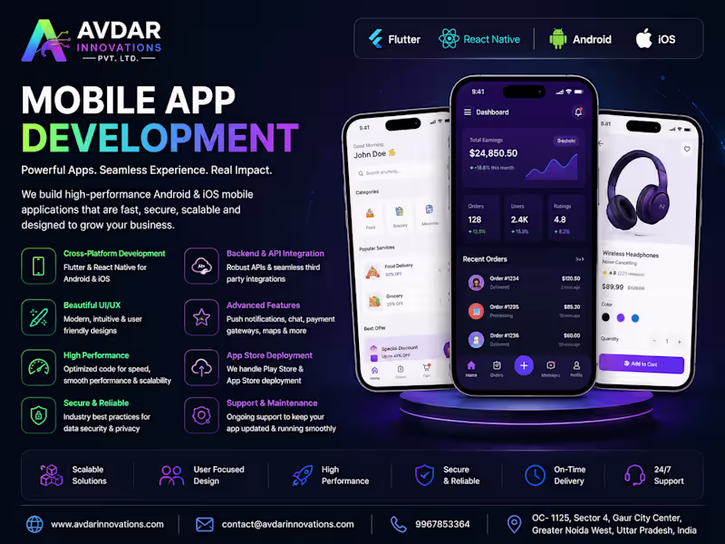 Cover image for Android & iOS Mobile App Development