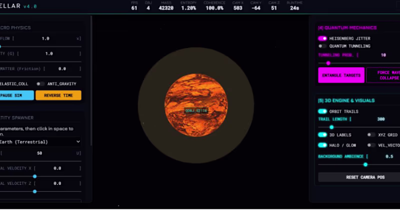 Cover image for -Developed an interactive web-based planetary