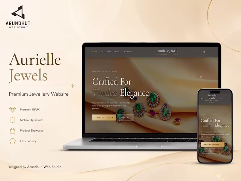 Cover image for Luxury Jewellery Website Design | Premium Responsive UI