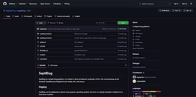 Cover image for A simple blog platform written