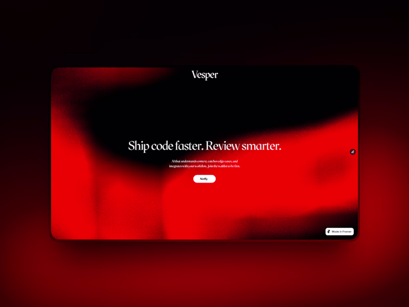 Cover image for Vesper Waitlist Page Design