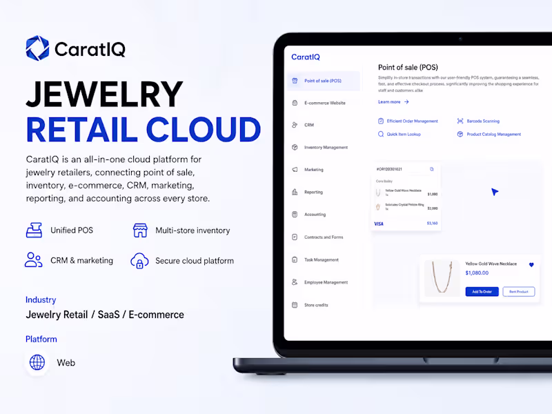 Cover image for CaratIQ — Jewelry Retail Cloud Platform