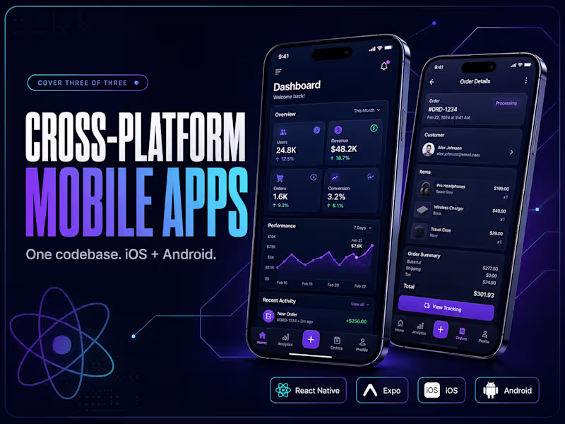 Cover image for React Native & Expo Mobile App Development | IOS & Android