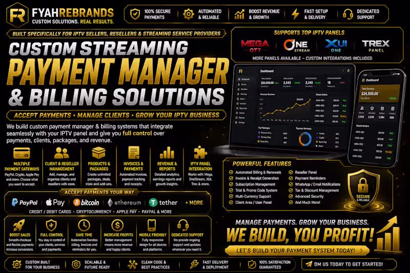 Cover image for Custom Streaming Service Payment Manager