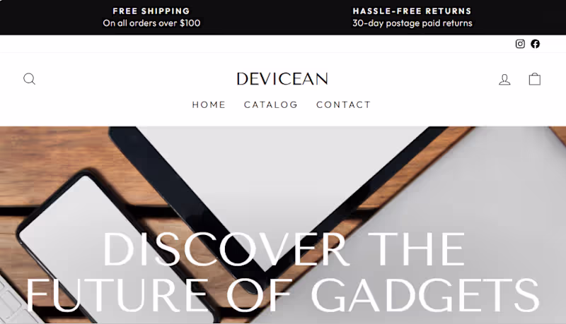 Cover image for Designed a modern, responsive Shopify store for a gadget bra...