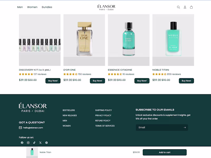 Cover image for Elansor – Premium Fragrance Store