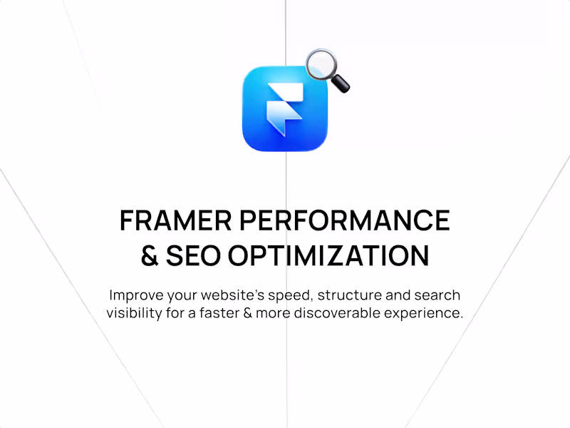 Cover image for Framer Performance & SEO Optimization