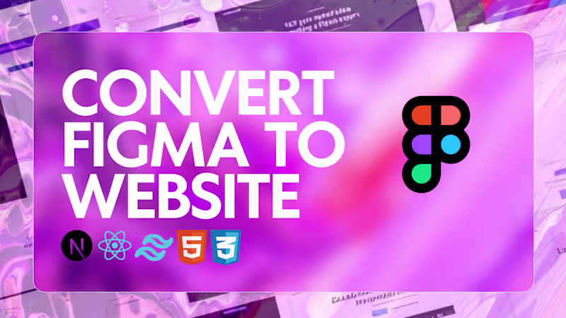 Cover image for Convert Figma To Pixel Perfect React Next js Website