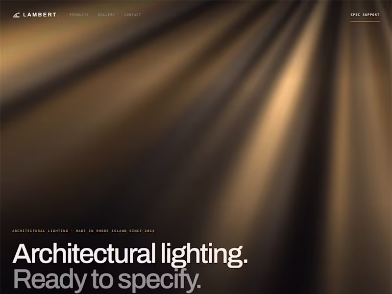 Cover image for Lambert Architectural Lighting Website