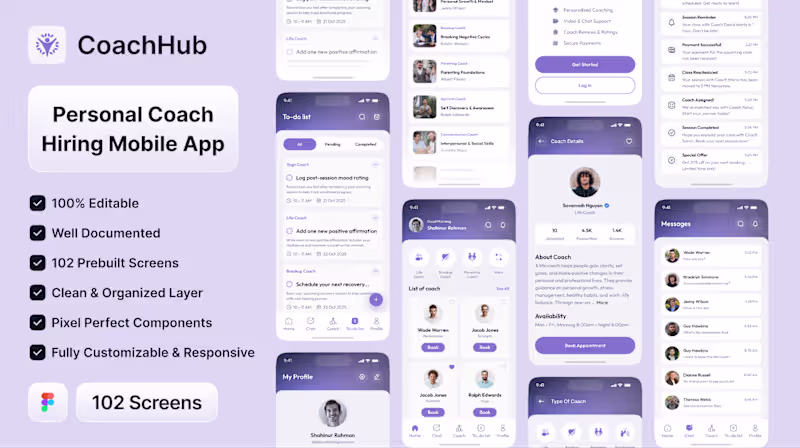 Cover image for CoachHub - Personal Coach Hiring Mobile App