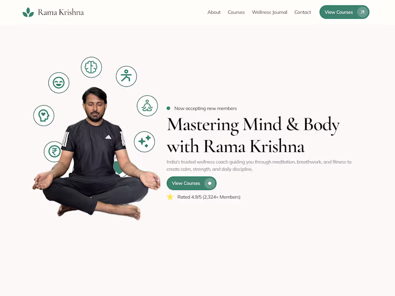 Cover image for Fitness & Wellness Coach Website