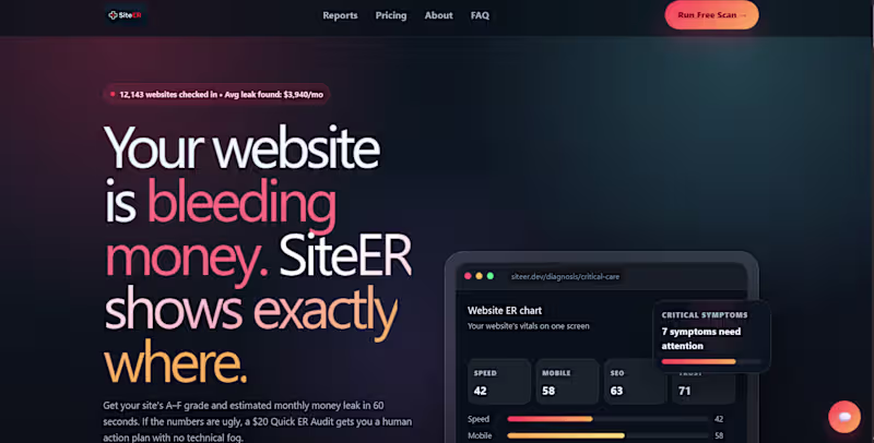 Cover image for SiteER: Turning Technical Debt Into
