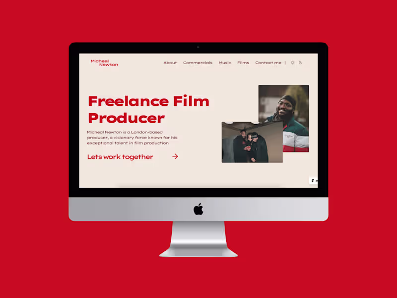 Cover image for Film Producer portfolio website